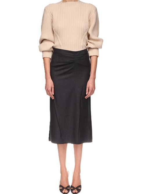 pressed tailored skirt Victoria Beckham | 1326WSK007362D9891 DARKGREY MELANGE